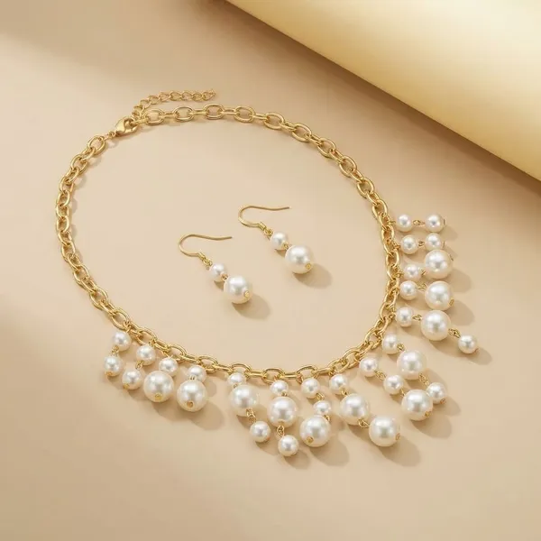 Gold_and_White_Pearl_Necklace_with_Earrings_Set_For_Women