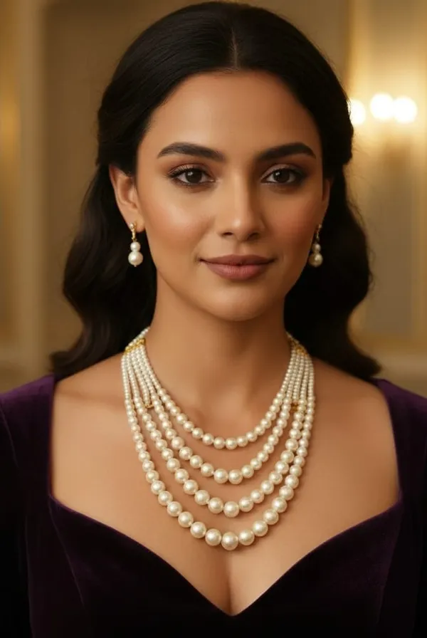 White_Pearl_Weddings_And_Festive_Occasions_And_Traditional_Ceremonies_And_Party_Wear_Necklace_Set_With_Earrings_For_Women