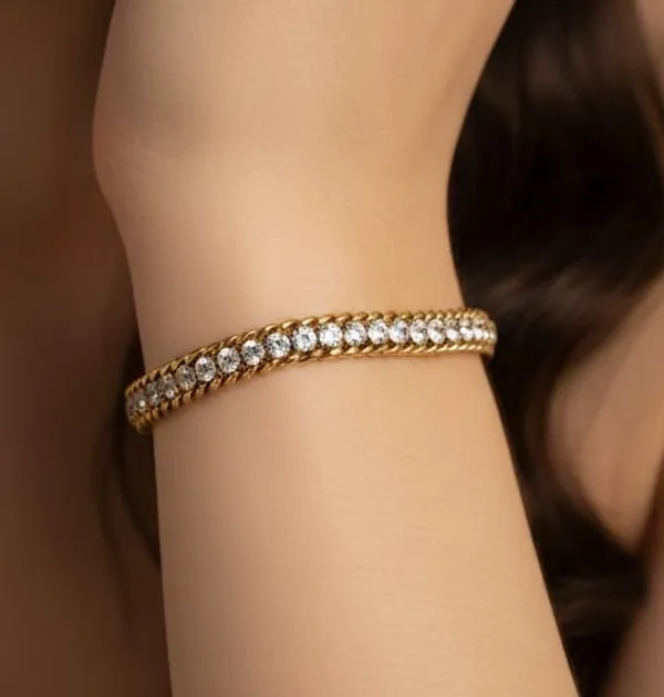 Gold_Crystal_Tone_Metal_Bracelet_for_Women