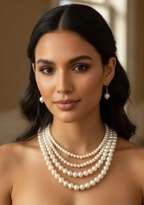 White_Pearl_Wedding_And_Party_And_Festive_Jewelry_Set_For_Women