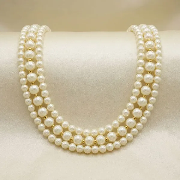 White_Pearl_Wedding_And_Party_And_Festive_And_Formal_Events_Necklace_For_Women