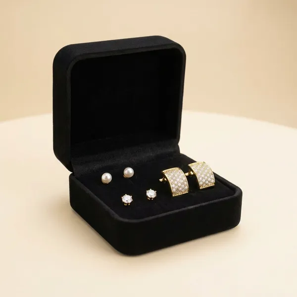 Gold_Pearl_And_Diamond_And_Crystals_Weddings_And_Parties_And_Festive_Events_And_Everyday_Wear_Earrings_Set_For_Women