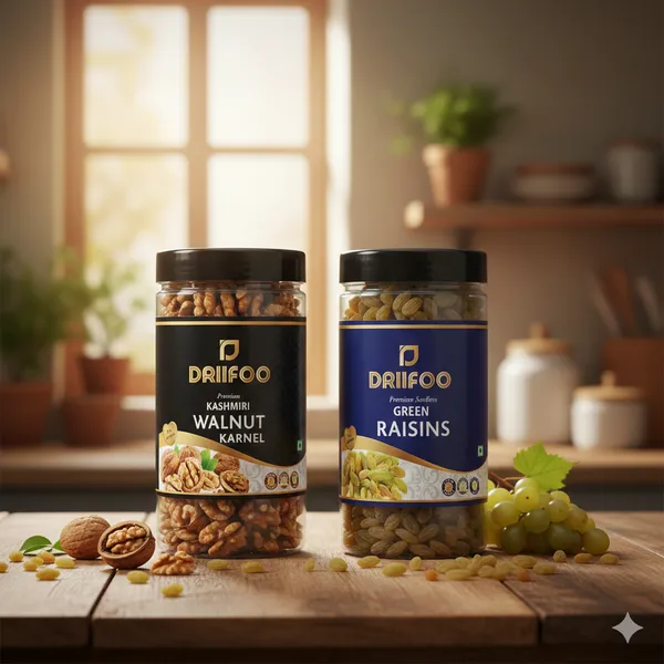 Premium_Kashmiri_Walnut_Kernel_And_Green_Raisins_Pack_of_2_(350g_+_400g)