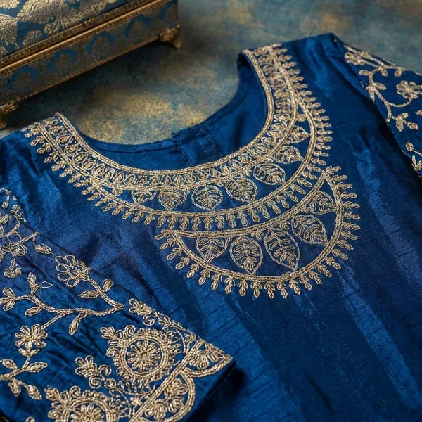 Royal_Blue_Embroidered_Kurta_Sharara_Set_For_Women_Ethnic_Festive_Wear