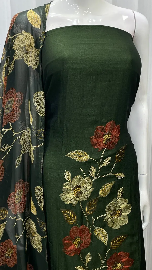 Green_Floral_Embroidered_Dress_Material_With_Dupatta
