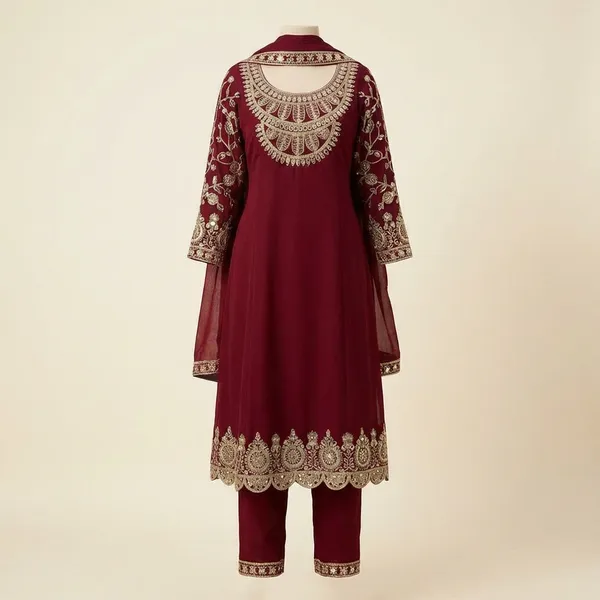 Maroon_Embroidered_Anarkali_Suit_With_Dupatta_Traditional_Ethnic_Wear