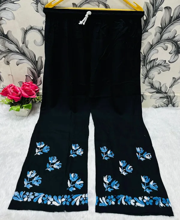 Blue_Floral_Embroidered_Kurta_Set_With_Palazzo