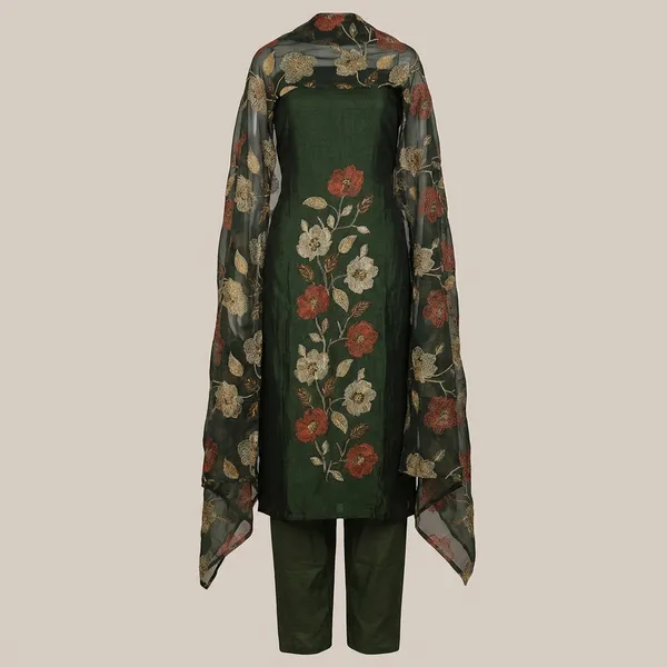 Green_Floral_Embroidered_Dress_Material_With_Dupatta
