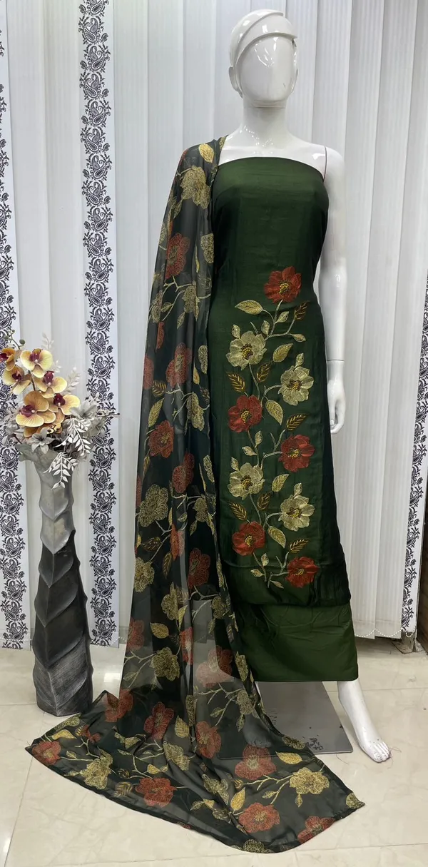 Green_Floral_Embroidered_Dress_Material_With_Dupatta