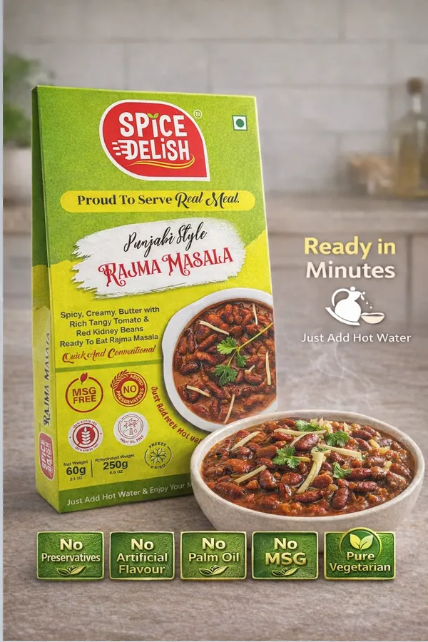 Spice_Delish_Rajma_Masala_Pack_of_2_(Rehydrated_Wt._250g_each_pack)_|_Instant_Ready_Meal_|_Ready_to_Eat_|_Punjabi_Style_|_Just_Add_Hot_Water_|_Freeze-Dried_Ready_Meal_for_Travel,_Camping,_Office,_Hostel_Students_&_Home_|_No_Preservatives__|_No_Added_Colours_or_Flavours_|_No_Palm_Oil_|_Pure_Veg