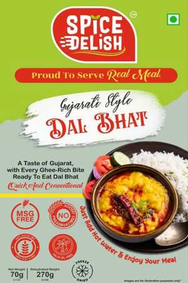 Spice_Delish_Dal_Bhat_Pack_of_2(Rehydrated_Wt.270g_each_pack)|_Instant_Ready_Meal_|Ready_to_Eat|Jain_Favourite|Gujarati_Style_Dal_Bhat-No_Onion,No_Garlic|Just_Add_Hot_Water|Freeze-Dried_Ready_Meal_for_Travel,_Camping,_Office,_Hostel_Students_and_Abroad_Studying_Students_&_Home_|_No_Preservatives_|_No_Artificial_Colours_|_No_Palm_Oil_|_Pure_Vegetarian_Food