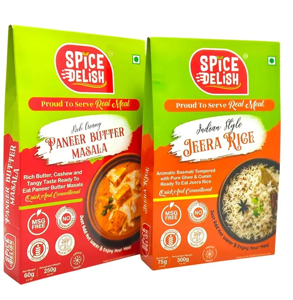 Paneer_Butter_Masala_with_Jeera_Rice_Ready_to_Eat_FreezeDried_Rehydrated_Just_Add_Hot_Water_Homemade_Real_Taste_North_Indian_Meal_Combo_Instant_Indian_Food_No_Preservatives_No_Palm_Oil_No_Artificial_Colours_Easy_to_carry_in_Travels_Camping