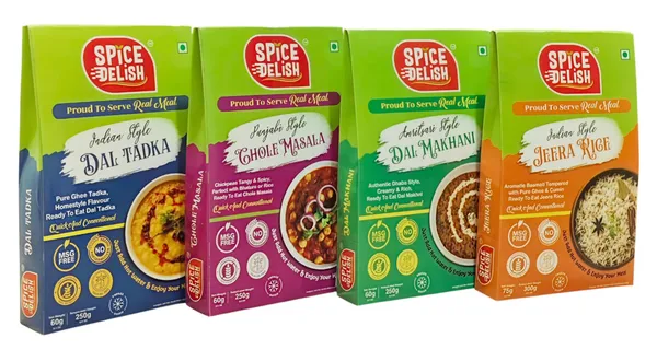 Spice_Delish_Dal_Combo,_Pack_of_4_(Dal_Tadka,Chole_masala,Dal_Makhani,Jeera_Rice)-_Ready_to_Eat,_Freeze-Dried,_Instant_Meal_Just_Add_Hot_Water