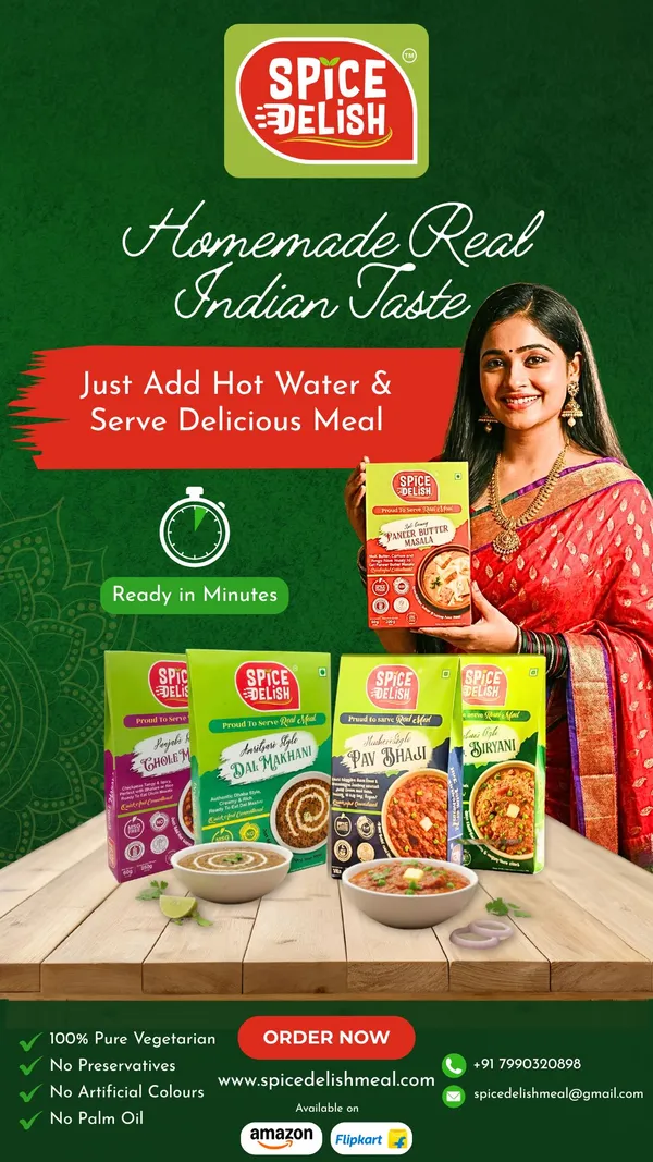 Spice_Delish_Paneer_Butter_Masala_-_Pack_of_2_(Rehydrated_Wt._250g_each_pack)_|_Ready_to_Eat_|_Instant_Ready_Meal_|_Creamy_&_Buttery_Cashews_Tomatoes_Punjabi_Flavour_|_Just_Add_Hot_Water_|_Freeze-Dried_|_No_Preservatives_|_No_Artificial_Colour_|_No_Palm_Oil_|_No_MSG