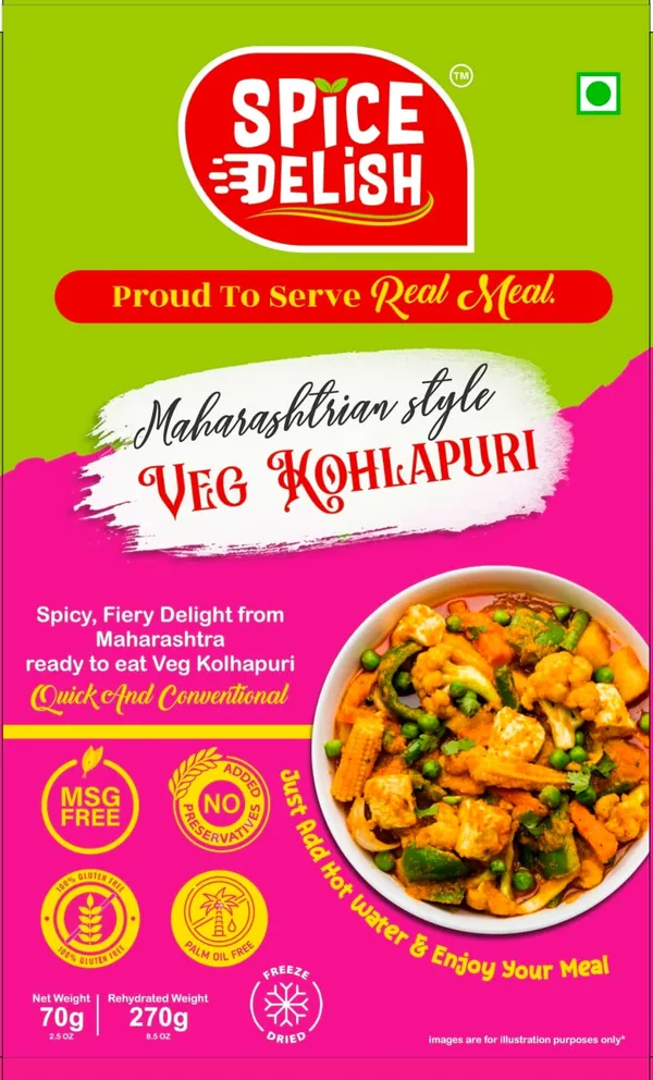 Spice_Delish_Veg_Kolhapuri_(Pack_of_2)_(Rehydrated_Wt._250g_each_pack)_|_Instant_Ready_Meal_|_Ready_to_Eat_|_Maharashtrian_Thecha_Flavour_|_Just_Add_Hot_Water_|_Freeze-Dried_Ready_Meal_for_Travel,_Camping,_Abroad_&_Hostel_Students,_Emergency_Storage_Food,_|_Pure_veg_|_No_Preservatives_|_No_Artifical_Colour_|_No_Palm_oil_