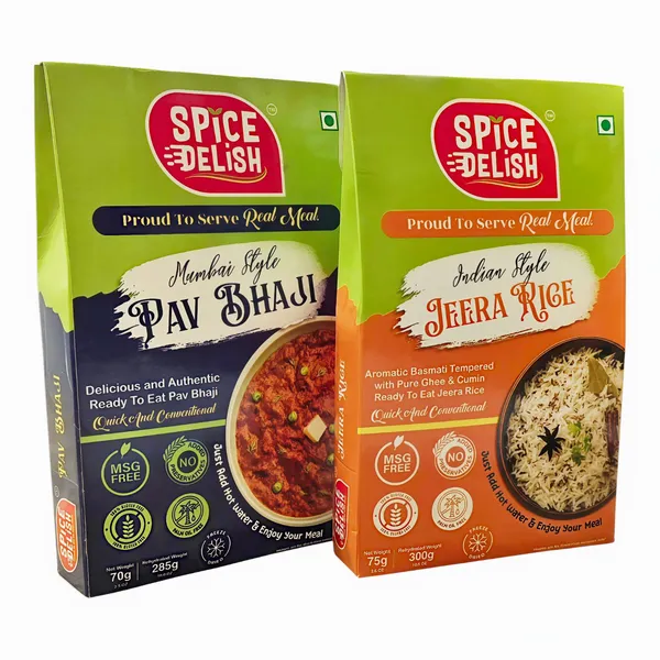 Pack_Of_2_Spice_Delish_Mumbai_Style_Pav_Bhaji_&_Jeera_Rice_-_Ready_to_Eat_Combo_,_Freeze_Dried,_Instant_Meal,_Just_Hot_Boiling_Water