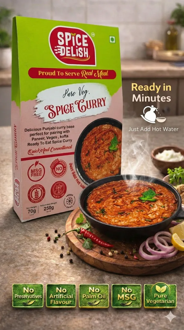 Spice_Delish,_Spice_Curry_(Pack_of_3)_(Rehydrated_Wt.-_250g_each)_|_Instant_Ready_Veg_Meal_|_Ready_to_Cook_|_Restaurant_Style_Curry_base_|_Add_Veggies,_Paneer,_Kofta_or_Eggs_|_Freeze-Dried_Ready_Instant_Mix_for_Travel,_Camping,_Office,_Hostel_Students_&_Home_|_No_Preservatives__|_No_Added_Colours_or_Flavours_|_No_Palm_Oil_|_No_MSG