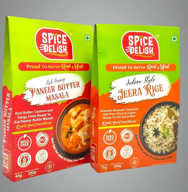 Paneer_Butter_Masala_with_Jeera_Rice_Ready_to_Eat_FreezeDried_Rehydrated_Just_Add_Hot_Water_Homemade_Real_Taste_North_Indian_Meal_Combo_Instant_Indian_Food_No_Preservatives_No_Palm_Oil_No_Artificial_Colours_Easy_to_carry_in_Travels_Camping