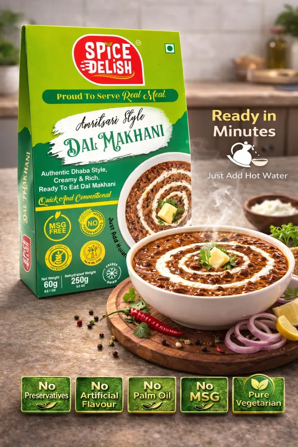 Spice_Delish_Dal_Makhani_Pack_of_2_(Rehydrated_Wt._250g_each_pack)_|_Instant_Ready_Meal_|_Ready_to_Eat_|_Rich_Creamy_Punjabi_Taste_|_Just_Add_Hot_Water_|_Freeze-Dried_Ready_Meal_for_Travel,_Camping,_Office,_Hostel_Students_&_Home_|_No_Preservatives__|_No_Added_Colours_or_Flavours_|_No_Palm_Oil_|_Pure_Veg