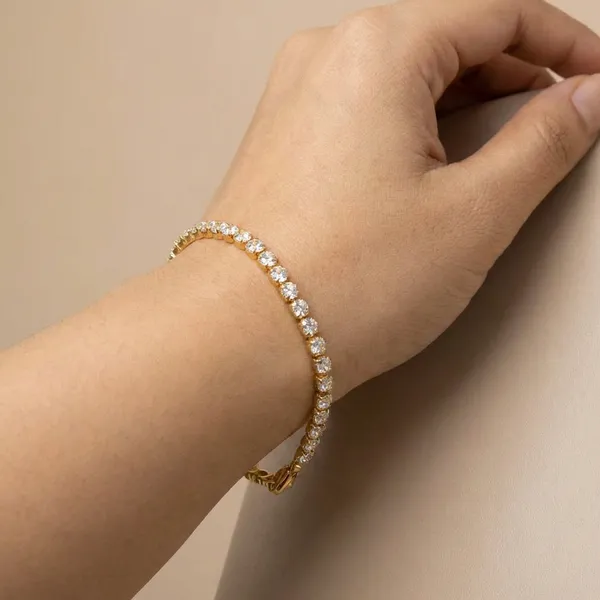 18K_Gold_Plated_Crystal_Tennis_Bracelet_&_Butterfly_Drop_Earrings_Set_(2-Piece_Set)