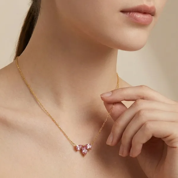 18K_Gold_Plated_Pink_Crystal_Petal_Necklace