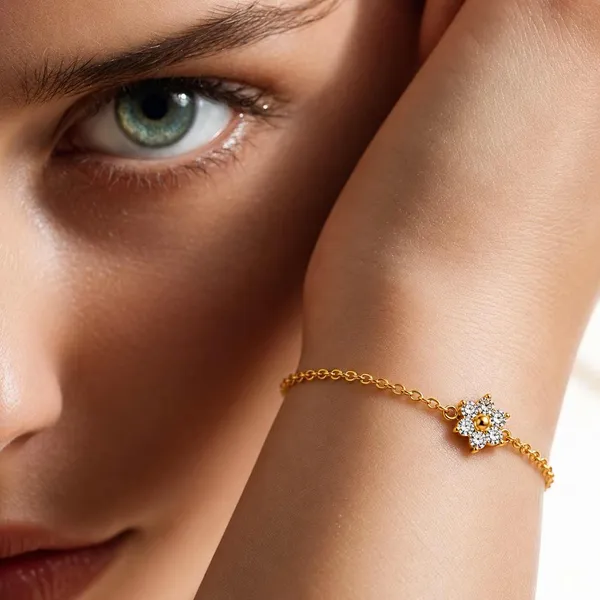 Floral_CZ_Chain_Bracelet_for_Women_|_18k_Gold_Plated_Demi-Fine_Jewelry_by_Jauhré