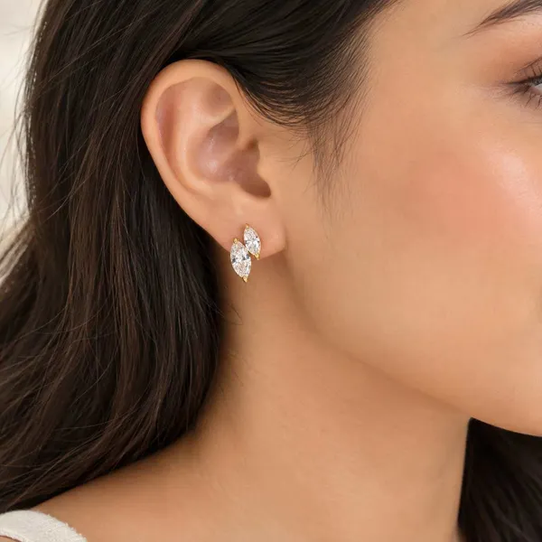 Marquise_CZ_Double_Leaf_Stud_Earrings_|_18K_Gold_Plated_Studs_byJauhré
