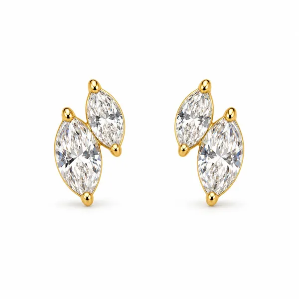 Marquise_CZ_Double_Leaf_Stud_Earrings_|_18K_Gold_Plated_Studs_byJauhré