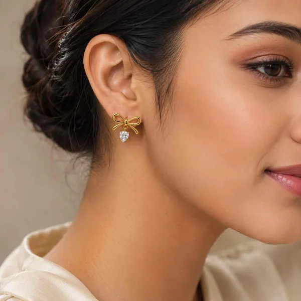Minimal_Bow_Heart_Stud_Earrings_for_Girls_|_18k_Gold_Plated