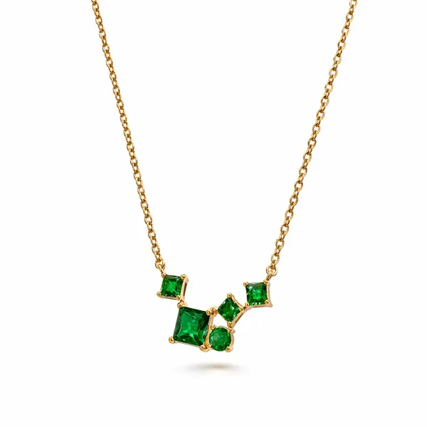 18K_Gold_Plated_Emerald_Crystal_Cluster_Necklace