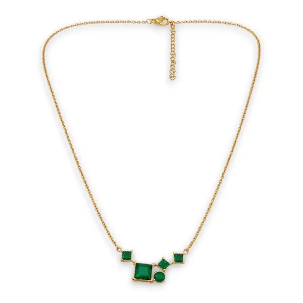 18K_Gold_Plated_Emerald_Crystal_Cluster_Necklace