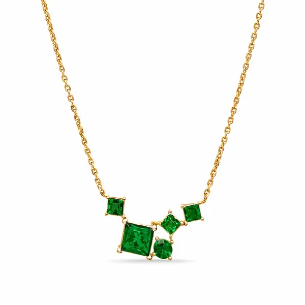 18K_Gold_Plated_Emerald_Crystal_Cluster_Necklace