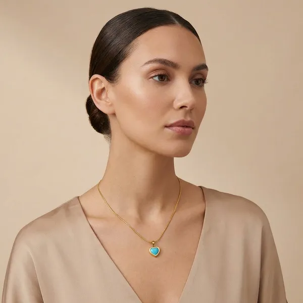 18K_Gold_Plated_Turquoise_Heart_Pendant_Necklace