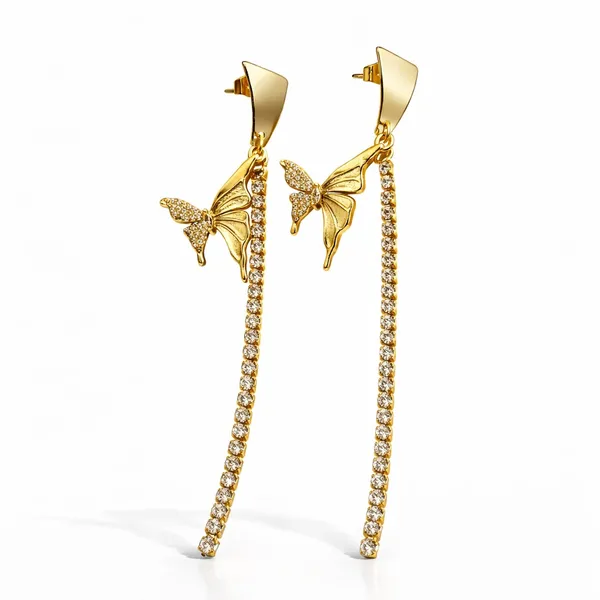 18K_Gold_Plated_Crystal_Butterfly_Tassel_Drop_Earrings