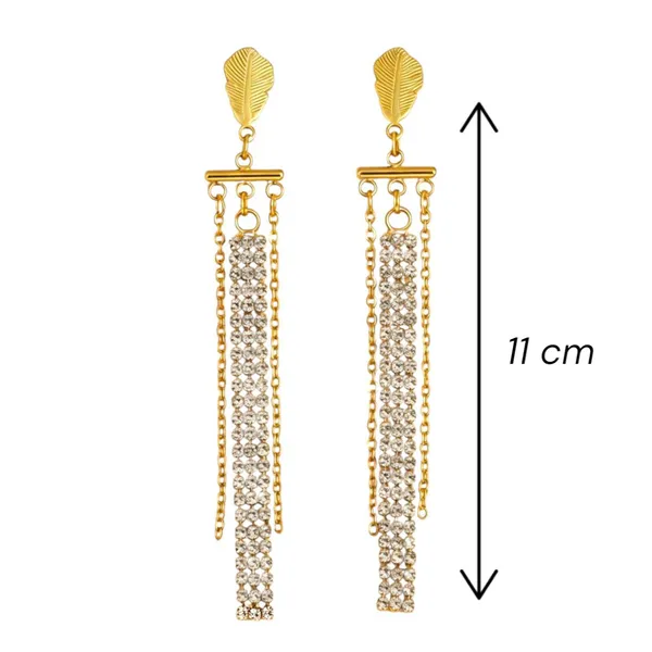 18K_Gold_Plated_Crystal_Leaf_Tassel_Drop_Earrings