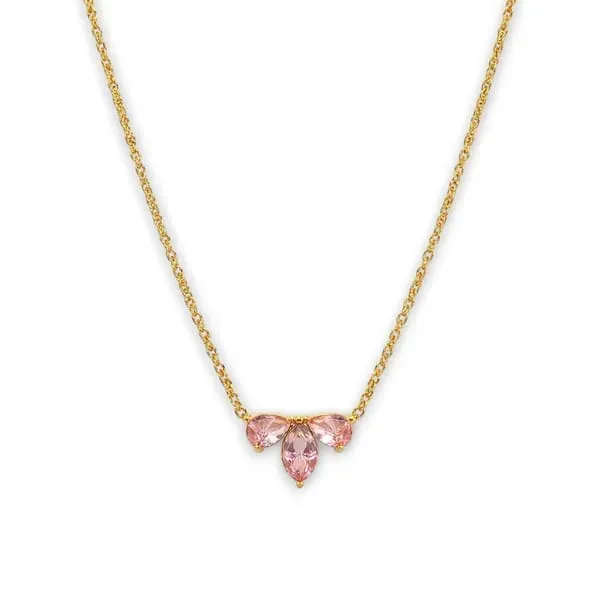 18K_Gold_Plated_Pink_Crystal_Pendant_Necklace_&_Drop_Earrings_Combo