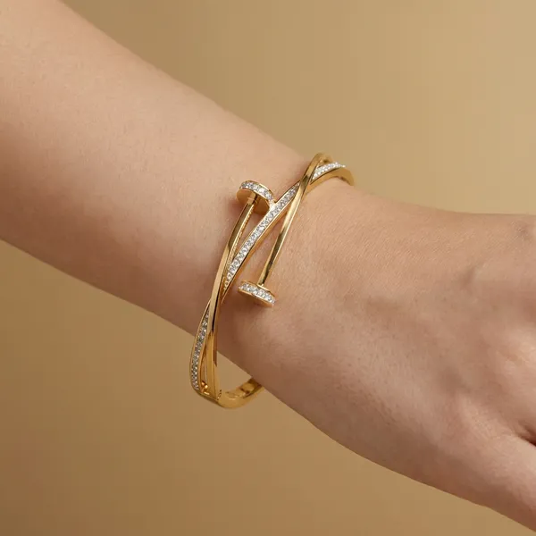 18K_Gold_Plated_Crystal_Twist_Open_Cuff_Bracelet