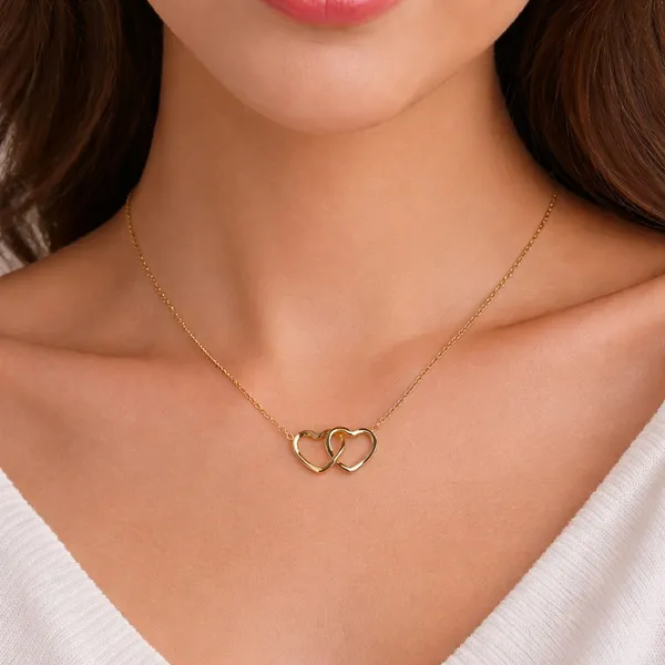 18K_Gold_Plated_Interlocking_Heart_Pendant_Necklace
