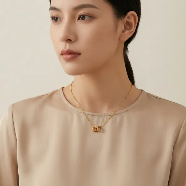 18K_Gold_Plated_Interlocking_Heart_Pendant_Necklace