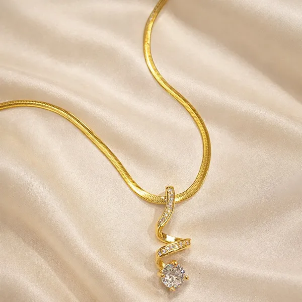 18K_Gold_Plated_Crystal_Twist_Pendant_Necklace