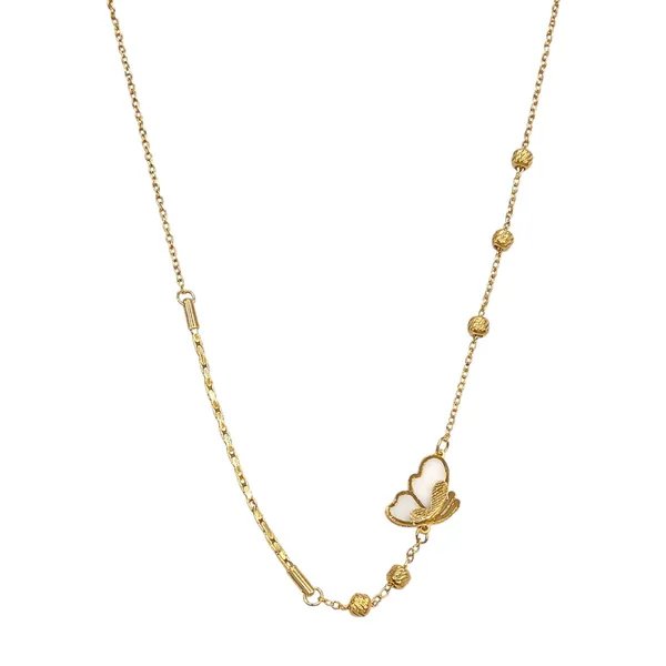 18K_Gold_Plated_Butterfly_Charm_Beaded_Necklace