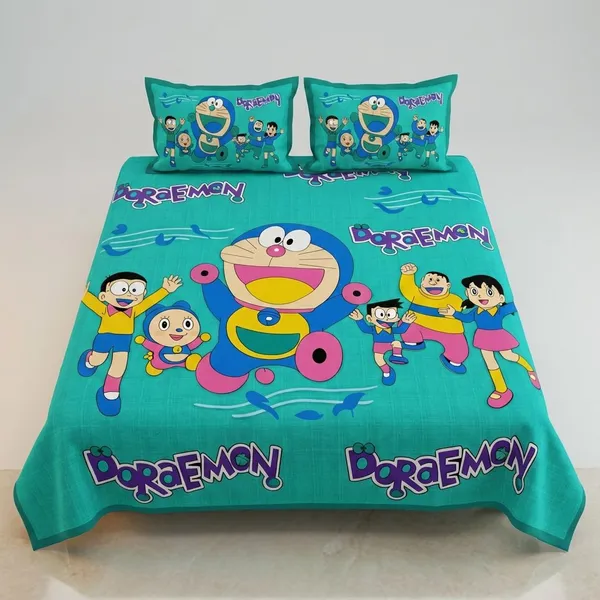 Cotton_Jaipuri_Prints_Multicolor_Bed_Sheet_With_2_Pillow_Covers