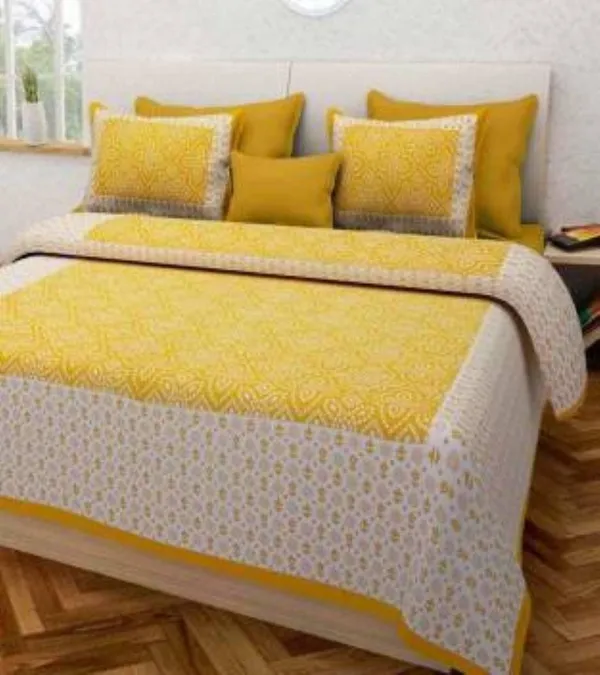 Yellow_And_White_Jaipuri_Prints_Premium_Cotton_For_Adults