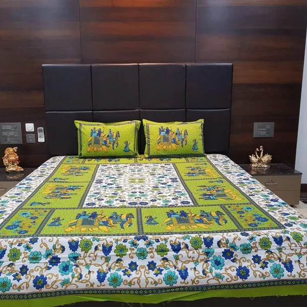 White_And_Green_Floral_Premium_Cotton_For_Adults