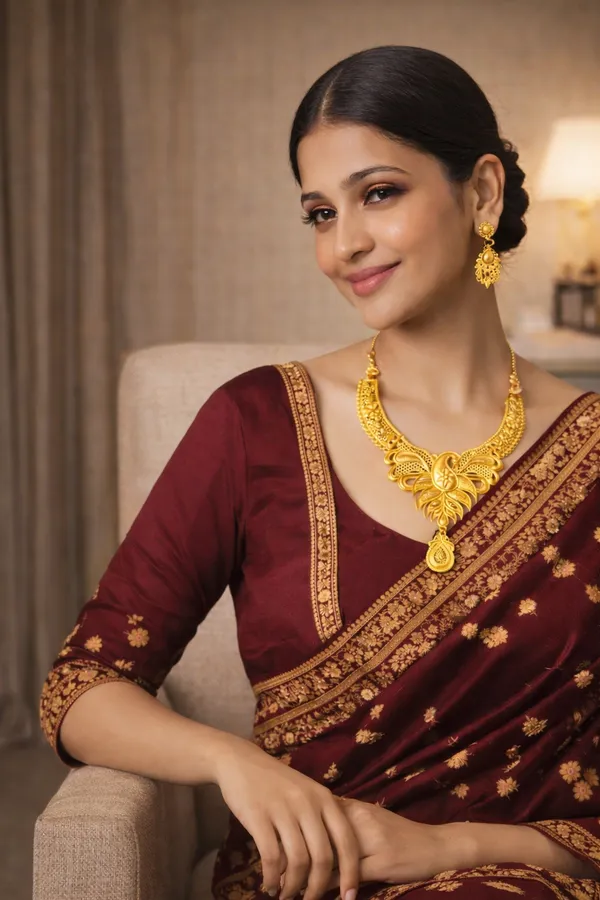 Elegant_Golden_Bronze_Necklace_For_Women