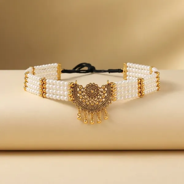 Elegant_Golden_Bronze_Choker_For_Women