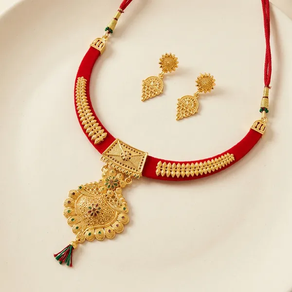 Elegant_Golden_Bronze_Necklace_For_Women
