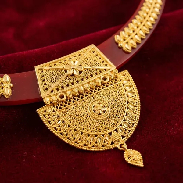Elegant_Golden_Bronze_Necklace_For_Women