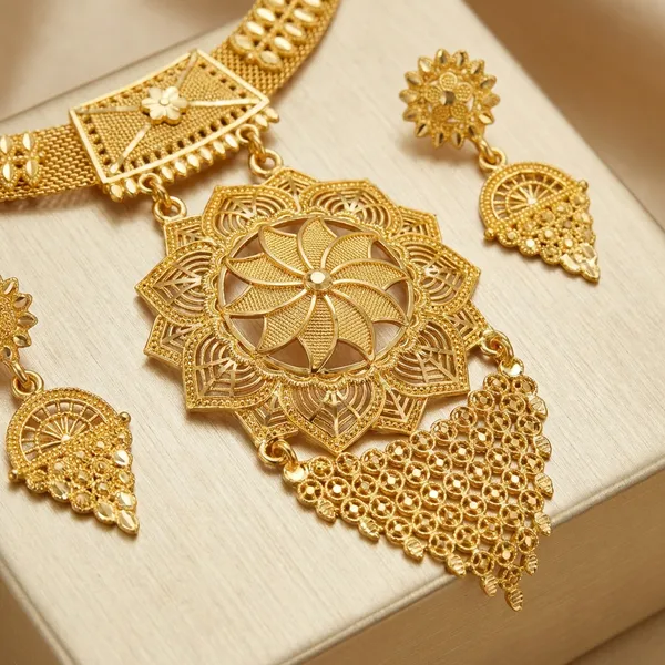 Elegant_Golden_Bronze_Necklace_For_Women