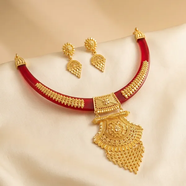 Elegant_Golden_Bronze_Necklace_For_Women